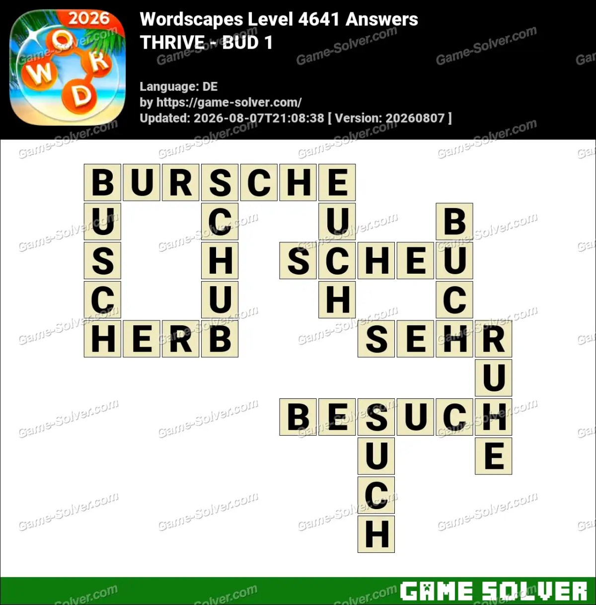 Wordscapes Deutsche Level 4641 Answers — THRIVE - BUD 1 Wordscapes Deutsche Level 4641 Answers — THRIVE - BUD 1