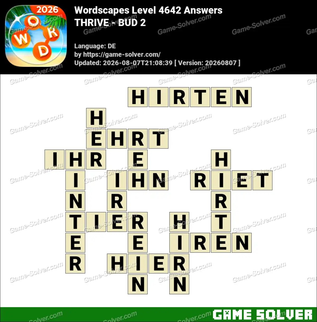 Wordscapes Deutsche Level 4642 Answers — THRIVE - BUD 2 Wordscapes Deutsche Level 4642 Answers — THRIVE - BUD 2