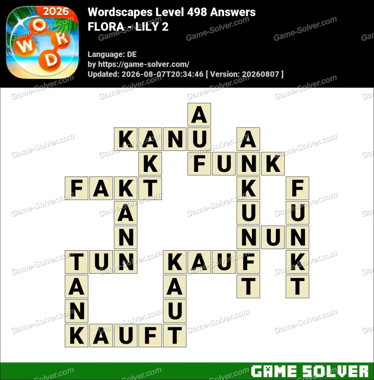 Wordscapes Deutsche Level 498 Answers — FLORA - LILY 2 Wordscapes Deutsche Level 498 Answers — FLORA - LILY 2