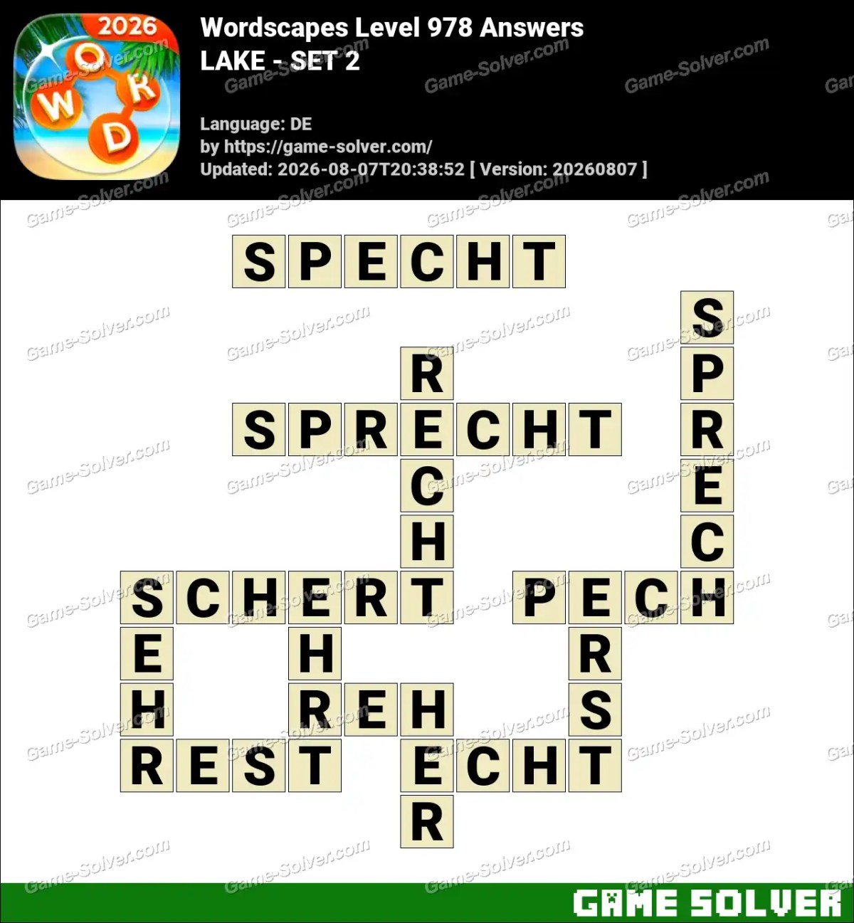 Wordscapes Deutsche Level 978 Answers — LAKE - SET 2 Wordscapes Deutsche Level 978 Answers — LAKE - SET 2