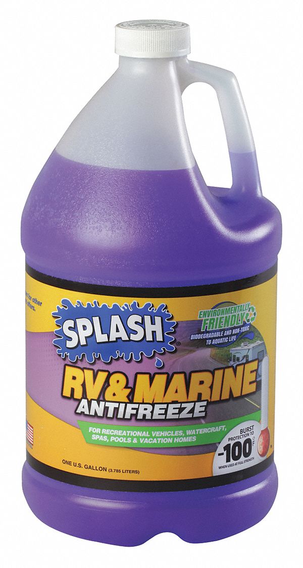 Available in an array of sizes, fabrics, colors and optional upgrades. SPLASH RV/Marine Antifreeze, 1 gal, Plastic Bottle