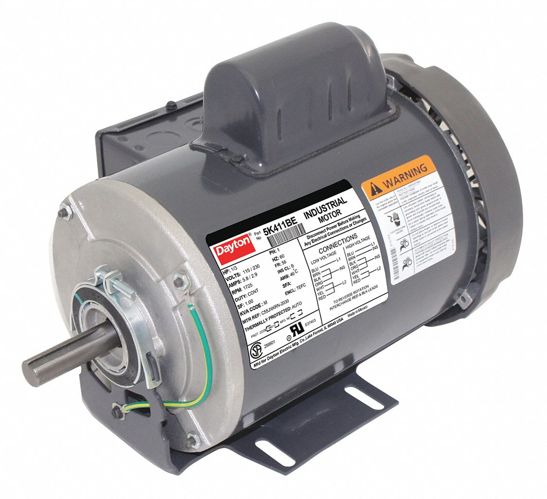 1 3 Hp General Purpose Motor Capacitor Start 1725 Nameplate Rpm Voltage 115 230 Frame 56