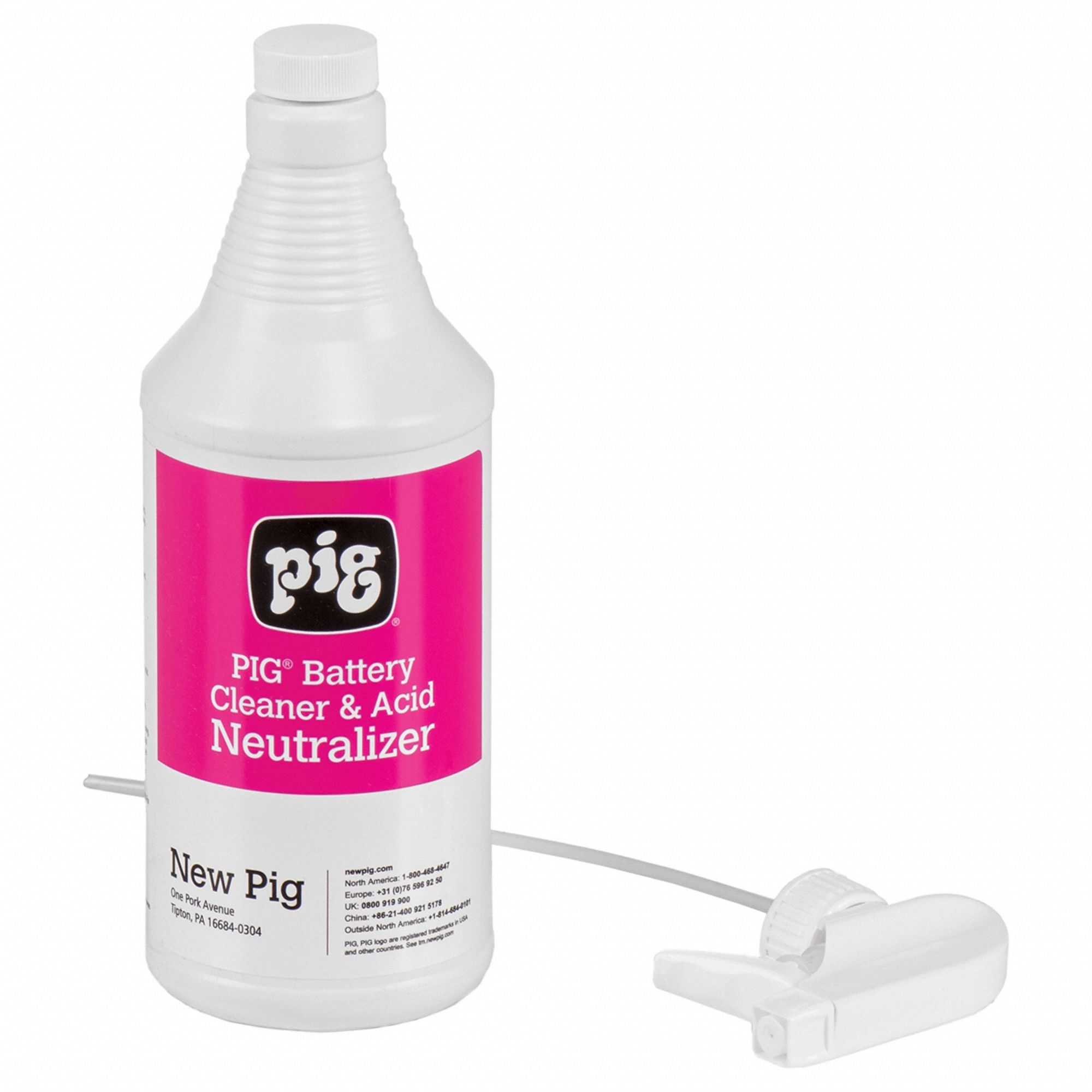 Pig, battery acid, 32 fluid ounce bottle, battery acid neutralizer