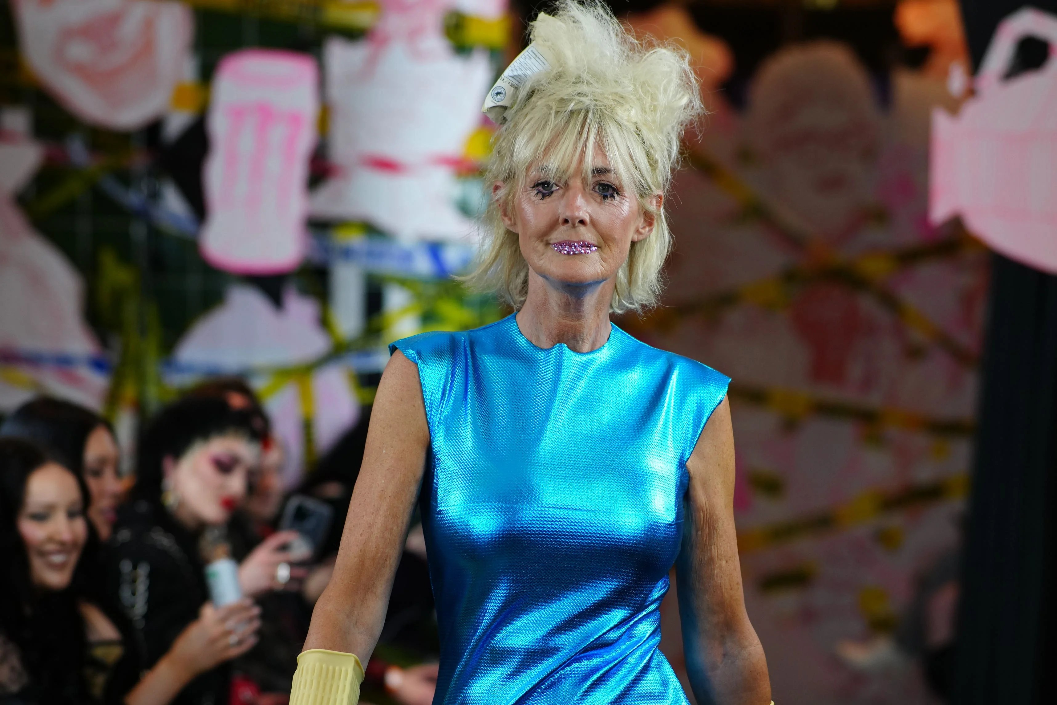 Loose Women’s Jane Moore steps out in electric blue dress at London Fashion Week