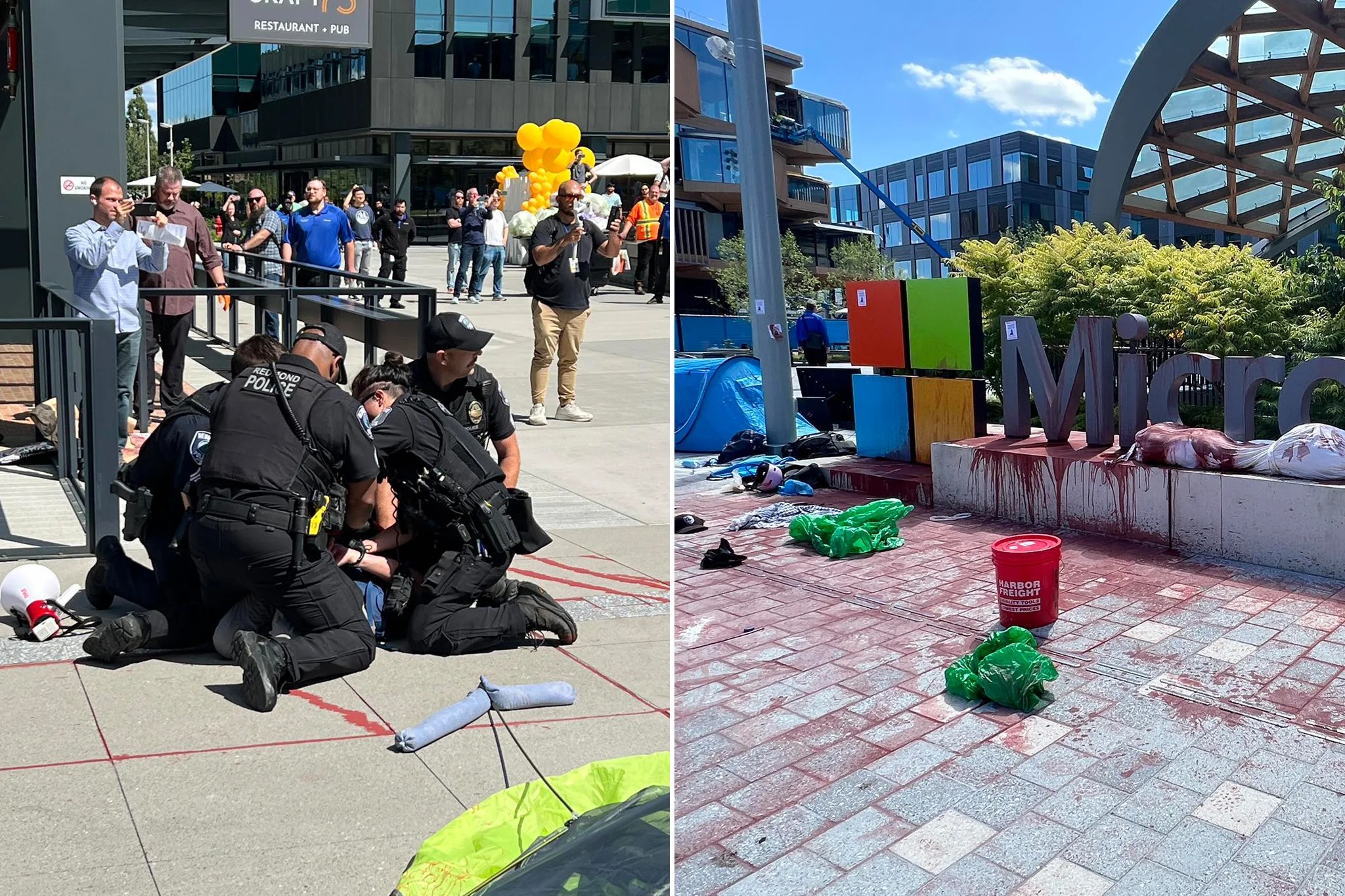 Microsoft employees among 18 activists arrested for Gaza protest outside of Microsoft HQ