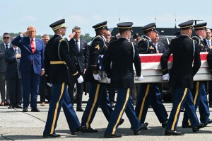 Trump claimed dead US troops spoke of stopping an Iranian atomic bomb. A widow says her husband just wanted to come home