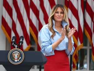 Melania Trump kicks off first public appearance in a month with tongue-in-cheek joke about her absence