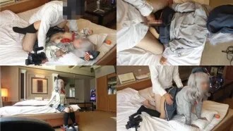 [Personal shooting] F-cup beauty big-breasted KanColle Kashima cosplayer and official management costume love hotel photo shoot and sex