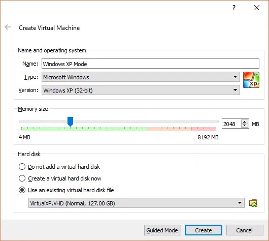 virtualbox create virtual machine