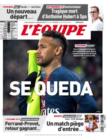 L'équipe is a french nationwide daily newspaper devoted to sport, owned by éditions philippe amaury. Le Journal L Equipe L Edition Du 01 Septembre 2019 L Equipe