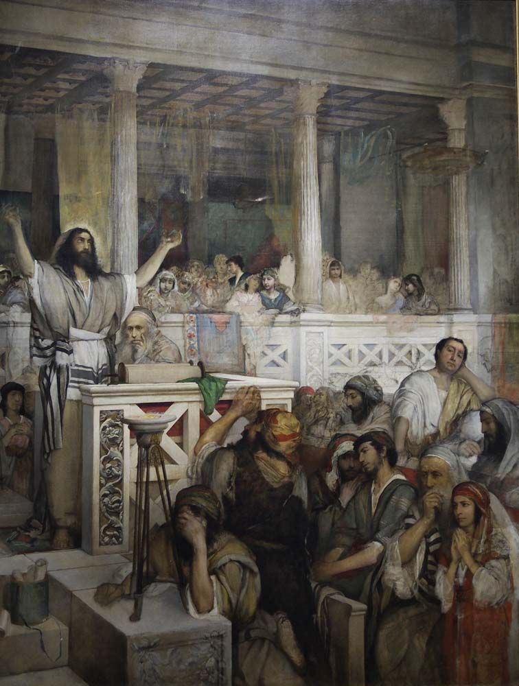 Christ Teaching at Capernaum by Maurycy Gottlieb