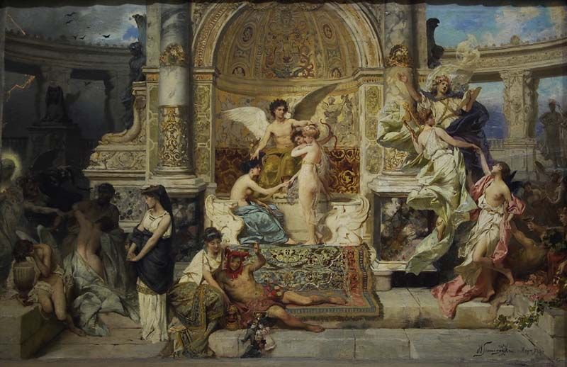 Curtain for the Krakow company by Henryk Hektor Siemiradzk