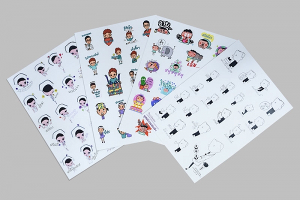 สติกเกอร์ไลน์ ผลงาน 4 ศิลปินจิตอาสา