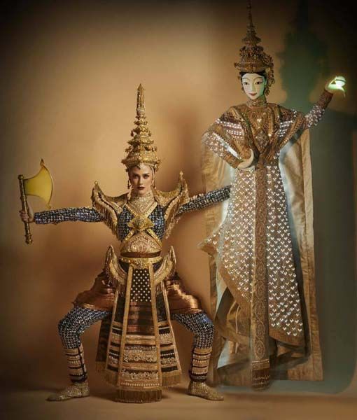 \'มารีญา\'ใชุดเมขลาล่อแก้วบนเวทีมิสยูนิเวิร์สในรอบประกวดชุดประจำชาติ 