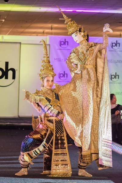 \'มารีญา\'ใชุดเมขลาล่อแก้วบนเวทีมิสยูนิเวิร์สในรอบประกวดชุดประจำชาติ 