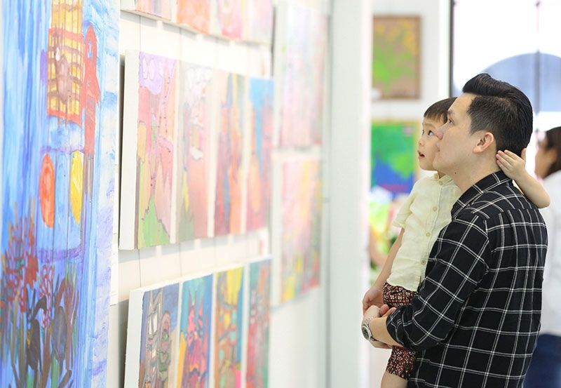 ผลงานของน้องๆ ดาวน์ซินโดรมที่จัดแสดง