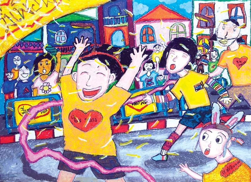 ตัวอย่างภาพผลงานของน้องๆที่จัดแสดงให้ชมฟรี 