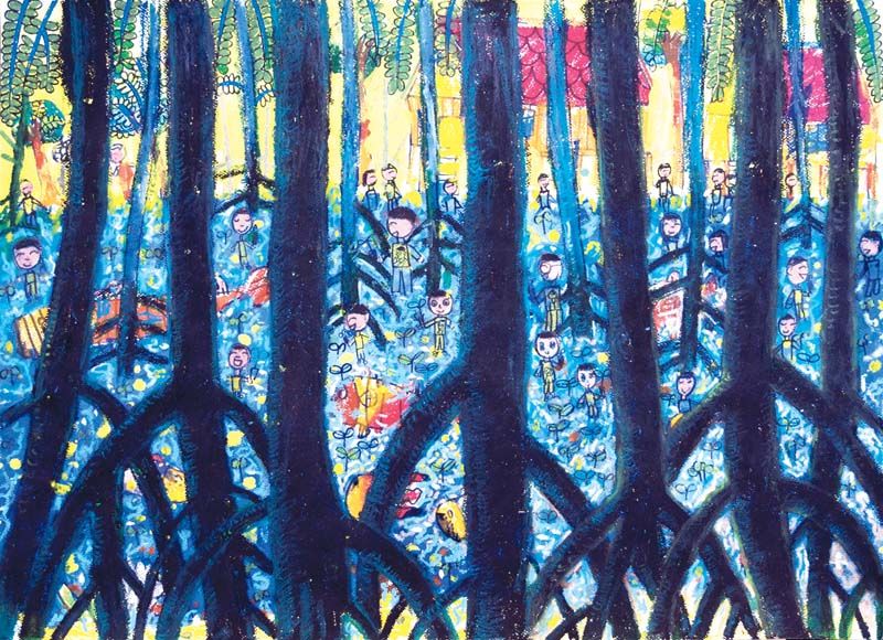 ตัวอย่างภาพผลงานของน้องๆที่จัดแสดงให้ชมฟรี 