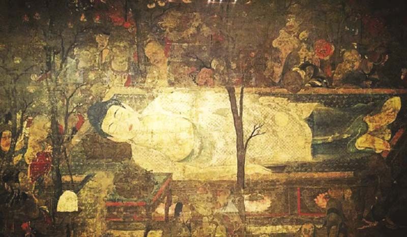 จิตรกรรมพระพุทธเจ้าปรินิพพาน สมัยคามากุระ