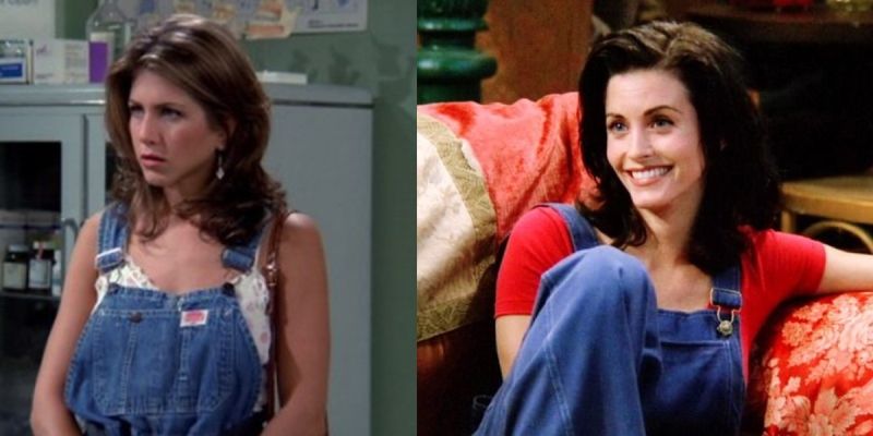 ชุดเอี๊ยม (Overalls)
ย้อนกลับไปในยุค 90s เชื่อว่าแทบไม่มีสาวๆ คนไหนที่จะไม่มีชุดเอี๊ยมไว้ติดตู้สักตัวแน่ๆ ชุดเอี๊ยมมีความคลาสสิกตรงที่สามารถใส่กับอะไรก็ได้ ใส่ยังไงก็ดูน่ารักสดใสและยังได้ความทะมัดทะแมงไปด้วยในตัว อย่างมอนิก้าจาก Friends ก็เลือกจะจับคู่กับเสื้อยืดแขนสั้น ส่วนราเชลก็จับมาใส่คู่กับเสื้อแขนยาว ผ่านมากว่า 20 ปี เบ็ตตี้จาก ริเวอร์เดล (Riverdale) ก็จับชุดเอี๊ยมมาใส่กับเขาด้วย โดยสวมทับเสื้อยืดพร้อมกับรวบผมตึงขึ้นไป คอมพลีทลุคสาวเท่ไปอีก