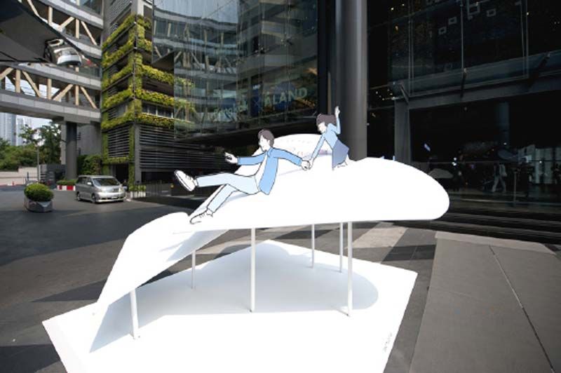 ดิสเพลย์รูปเครื่องบินกระดาษ ฝีมือนักวาดภาพประกอบ sundae kid