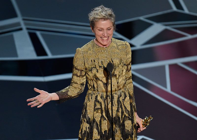 นักแสดงนำหญิงยอดเยี่ยม ได้แก่ ฟรานเซส แม็คดอร์มานด์ จาก Three Billboards Outside Ebbing, Missouri