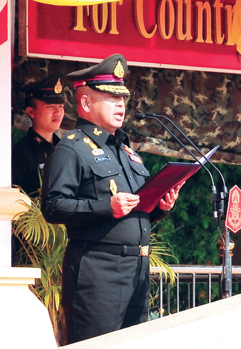 พล.ท.วิจักขฐ์ สิริบรรสพ แม่ทัพภาคที่ 3 เป็นประธานในพิธี พร้อมกล่าวให้โอวาท