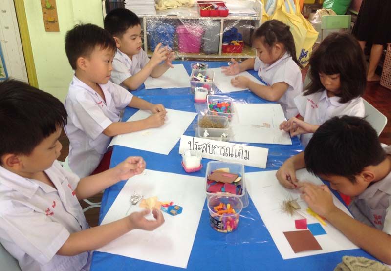 เด็กๆ สร้างสรรค์ผลงานจากประสบการณ์เดิม
