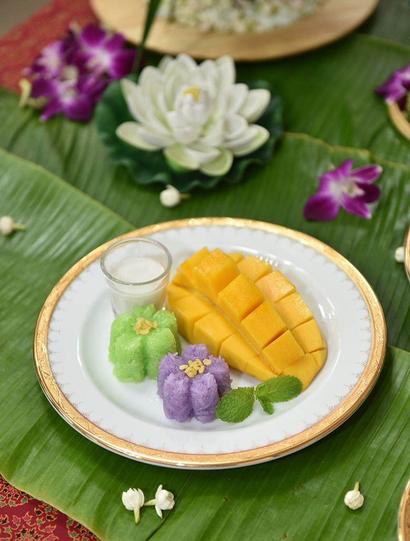 ข้าวเหนียวมะม่วงนํ้าดอกไม้