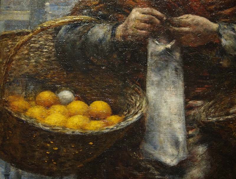 Jewish Woman Selling Oranges detail