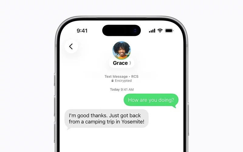 iOS 26 5 正式啟用 iPhone Android RCS 點對點加密 港台電訊全面支援 情境示意