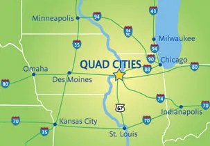 Quad City Region Map Quad Cities Street Map 4 Jigsaw Puzzle By Quad Cities 