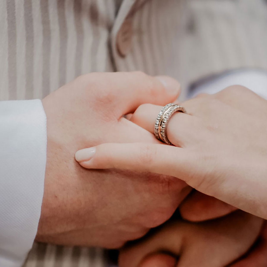 Which wedding ring goes on first? • outlinist