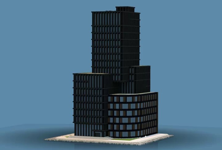 It is a very simple build with red and white concrete. Modern Black Skyscraper Capitol Minecraft Map
