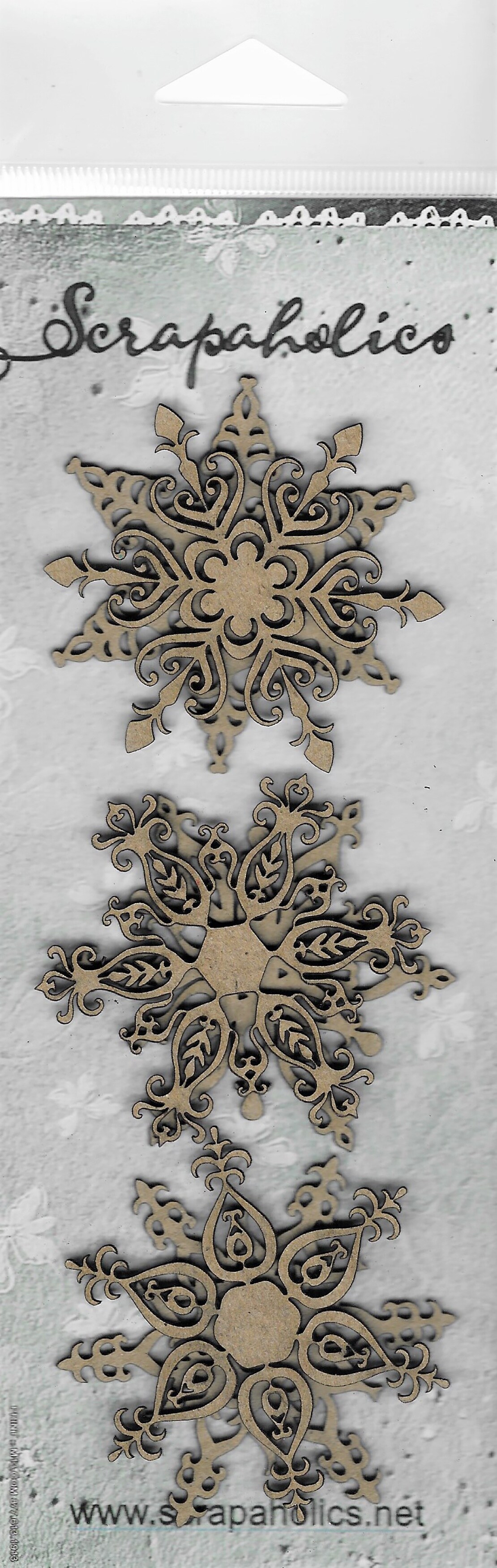 Scrapaholics Laser Cut Chipboard 2Mm Thick-Fancy Flakes, 6Pkg, 2 