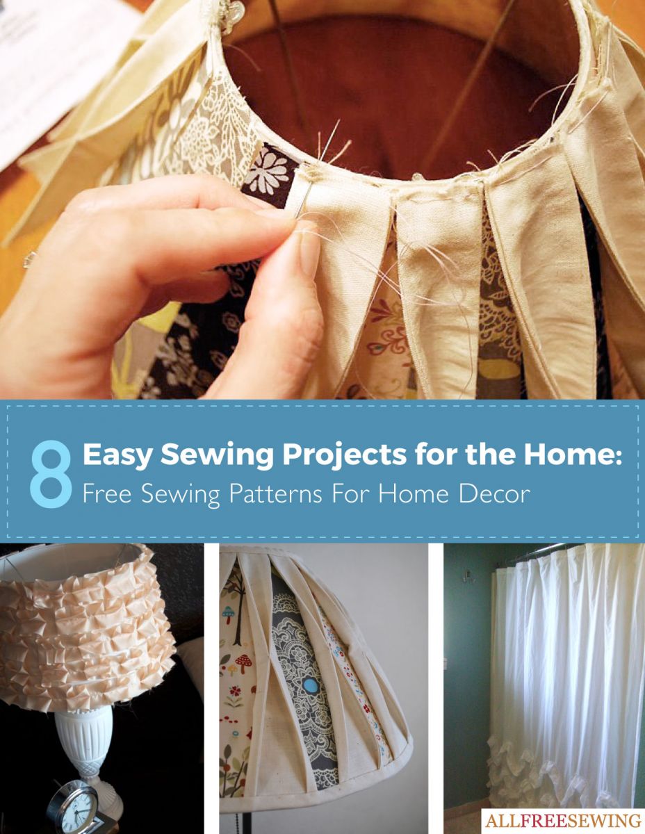 8 easy sewing patterns for home decor free ebook