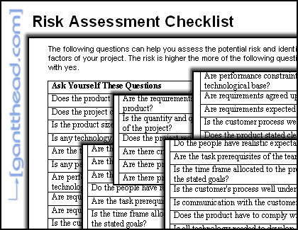 Projectmanagement Com Quick Project Risk Assessment Questionnaire