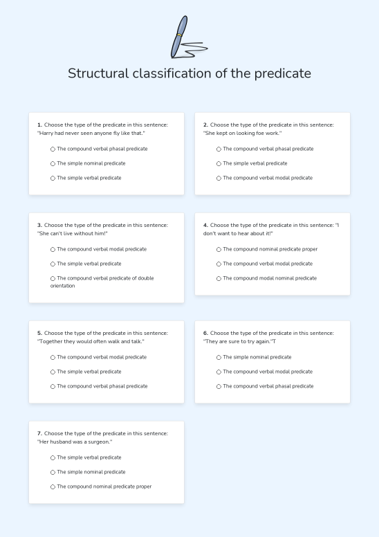 Sentence structure worksheets
