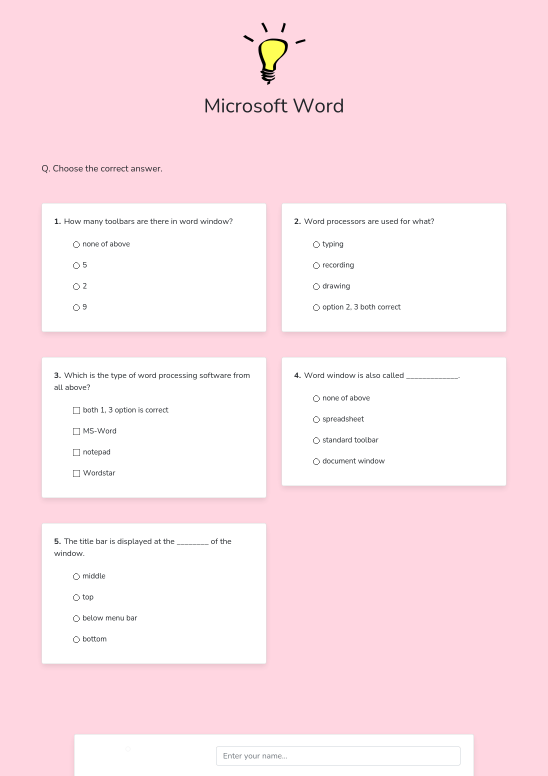 A resume is your introduction and. Microsoft Word Interactive E Worksheet Quickworksheets