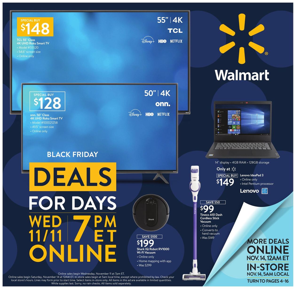 Overheating can damage delicate electronic components inside the tv. Walmart Black Friday 2020 Ad Circular - 11/11 - 11/20/2020