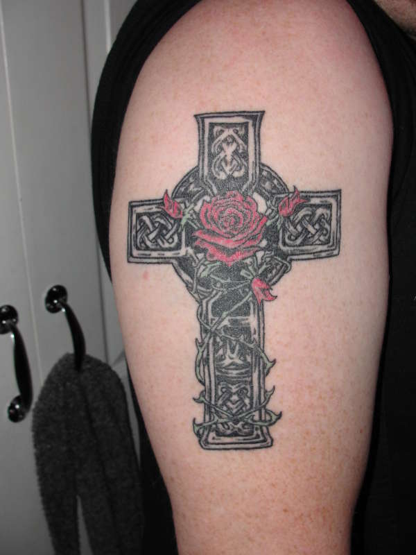 Celtic Cross With Roses Tattoo 600_x_800_jpg