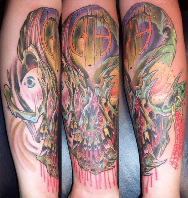 Heavy Metal Skull Tattoo