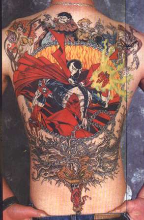 They also eat fast food, walk their dogs to the park, and even get meaningful tattoos! Spawn tattoo