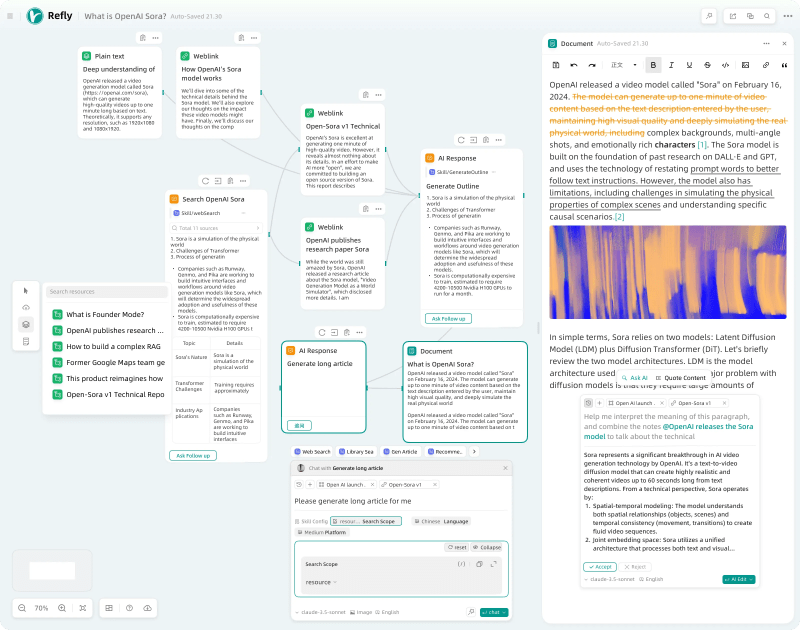 The Ai Native Creation Engine Refly - Modern Dark Image - Mobile