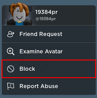 ROBLOX How To Block Or Unblock Another Player Roblox Den Image 2a1dec9aed 