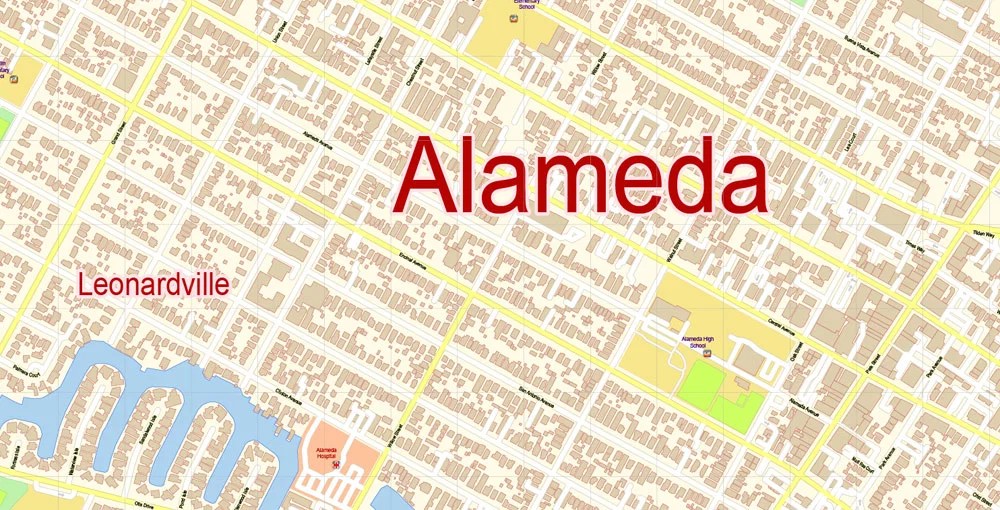 Printable Map Of Alameda Printable City Maps 2000 