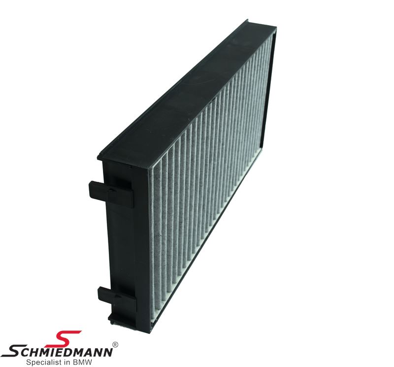 Microfilter activated carbon container