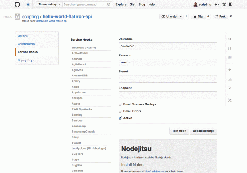 Nodejitsu And Github Echo Of Scripting News - Best Light Patterns in Retina