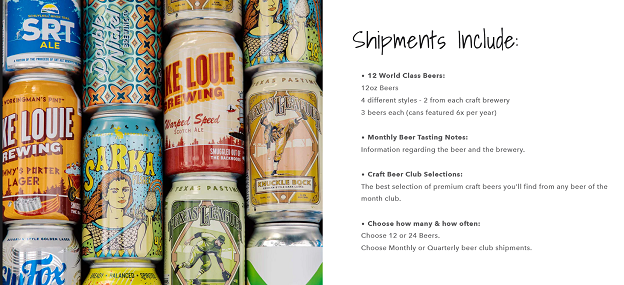 CRAFT BEER CLUB SUBSCRIPTION SALE! SAVE $5 On Your First Shipment On An Ongoing Beer Club Subscription Using Code: SAVE5 - Shop Now!