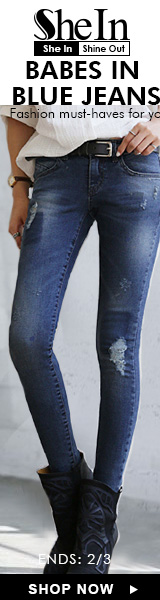 Save on blue jeans at SheIn.com! Sale ends 2/3